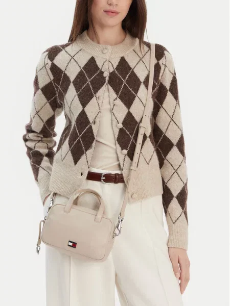 Ročna torba Tommy Jeans Tjw City Trunk Crossover bež
