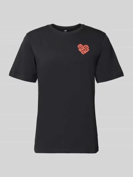 T-shirt z nadrukiem z logo i okrągłym dekoltem The North Face czarna