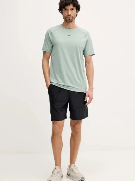 Футболка Boss Green с принтом зеленая