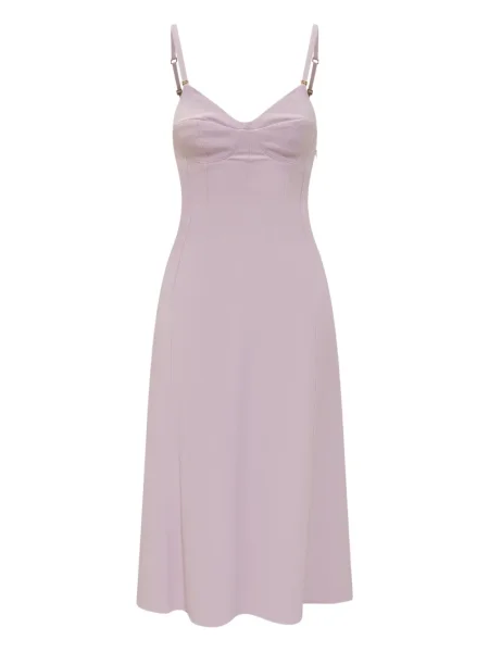 Rochie midi Elisabetta Franchi cu șireturi din dantelă roz
