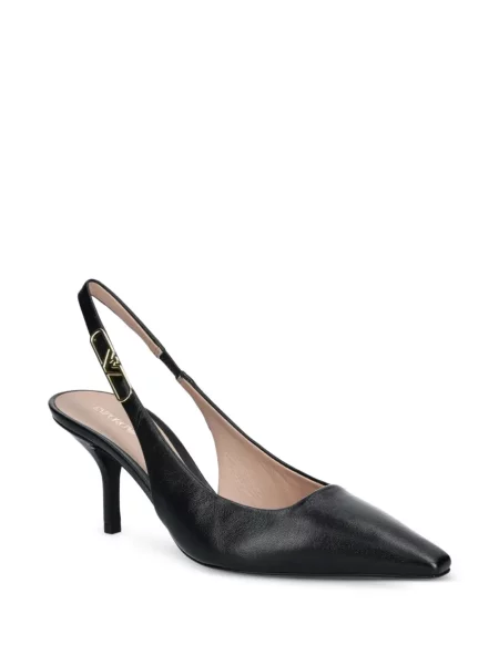 Pantofi cu toc Emporio Armani din piele slingback negru