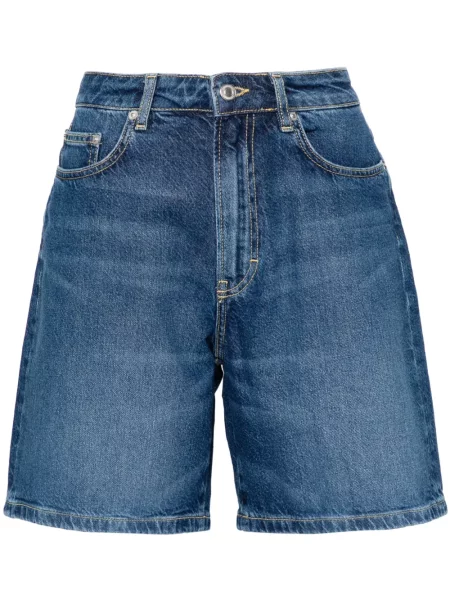 Pantaloni scurți din denim Jeanerica cu talie înaltă albastru