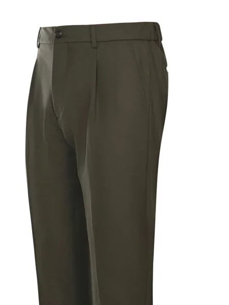 Pantaloni Be Able plisate verde