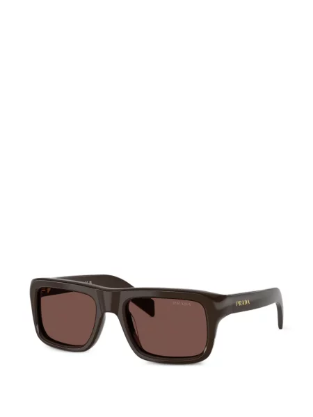 Pravokutne sunčane naočale Prada Eyewear smeđa