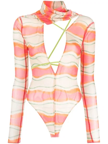 Body Jacquemus transparente roz