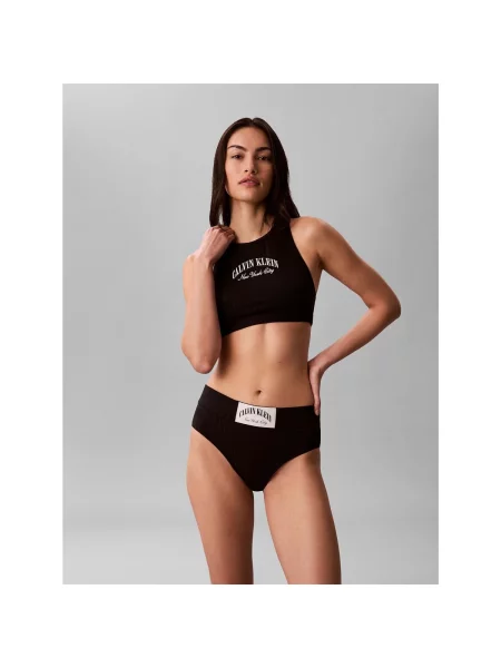 Bez podšívky bralet Calvin Klein Jeans čierna