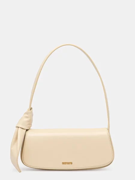 Geanta de piele Rotate din piele bej