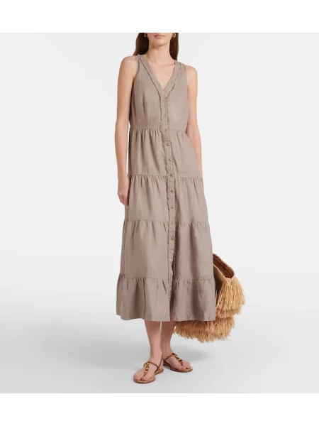 Rochie midi Heidi Klein de in până la genunchi de costum bej