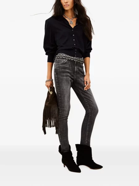 Слаб дънки skinny fit Ba&sh сиво
