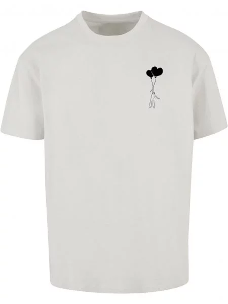 Merchcode Tricou Love In The Air deschis / negru gri