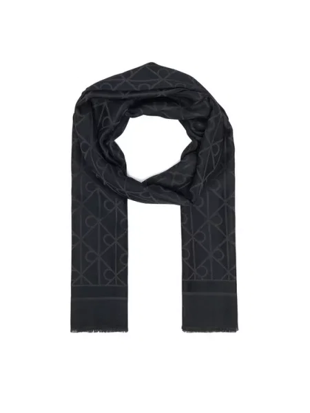Calvin Klein szal z modalu czarna