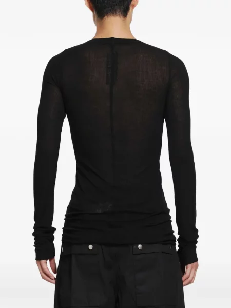 Lung tricou Rick Owens tricotate negru