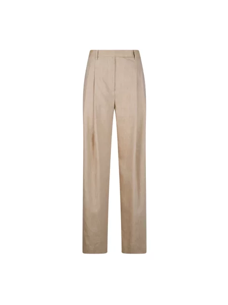 Spodnie palazzo Eleventy wełniany beżowy