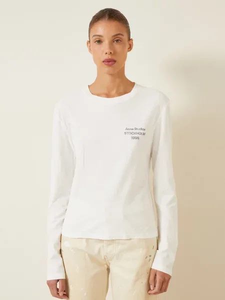 Acne Studios Tričko S Dlouhým Rukávem bílá