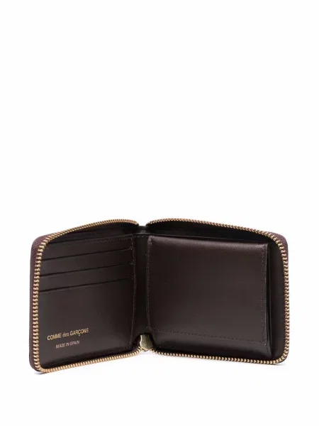 Kožená peněženka Comme Des Garçons Wallet hnědá