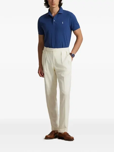 Kołnierzykowy polo Polo Ralph Lauren z frędzli w paski czerwone