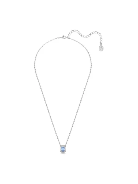 Lniany naszyjnik Swarovski szary
