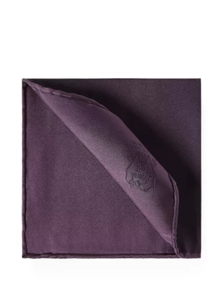 Cravată Brunello Cucinelli de mătase cu autograf violet