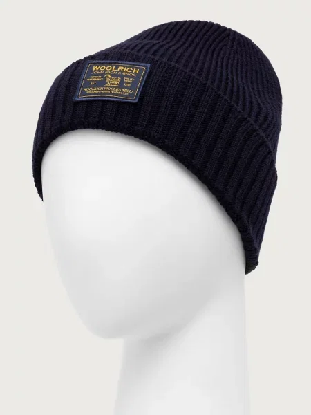 Woolrich σκούφος μάλλινος Ανδρικός μπλε