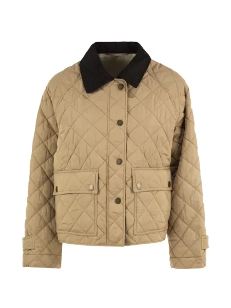 Gulerat matlasat geacă Weekend Max Mara de catifea cord