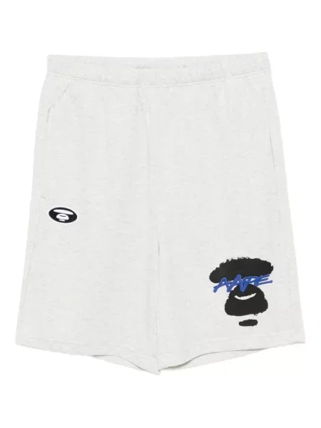Pantaloni scurți Aape By A Bathing Ape cu broderie gri