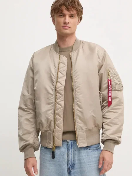 Alpha Industries Bomber bunda béžová