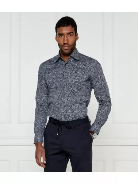 BOSS BLACK Cămașă | stretch negru