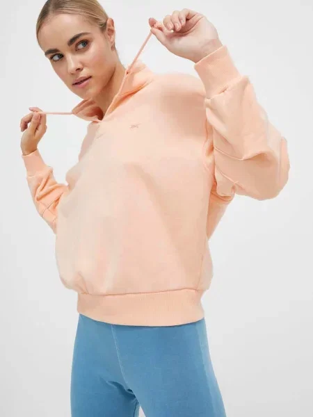 Pulover Reebok s kapuco modra