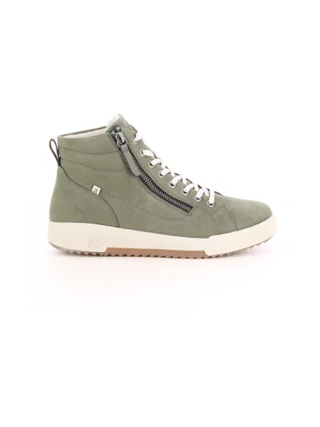 Sneakersy Rieker skórzane zielone