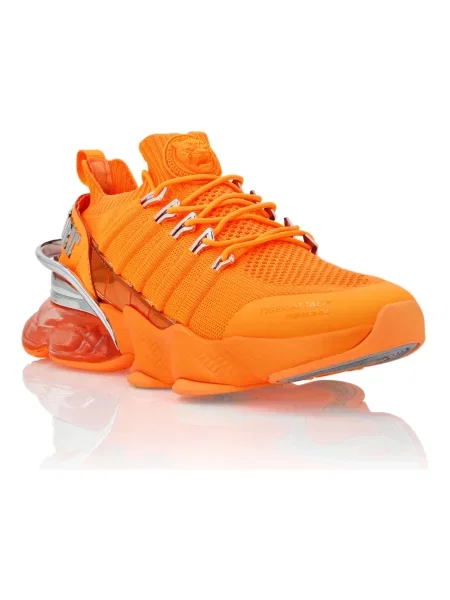 Sneakersy Plein Sport w tygrysie prążki pomarańczowe