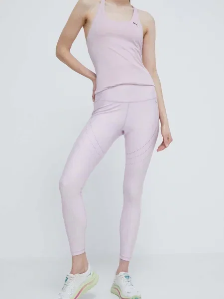 Běžecké legíny Puma Ultraform s potiskem růžová