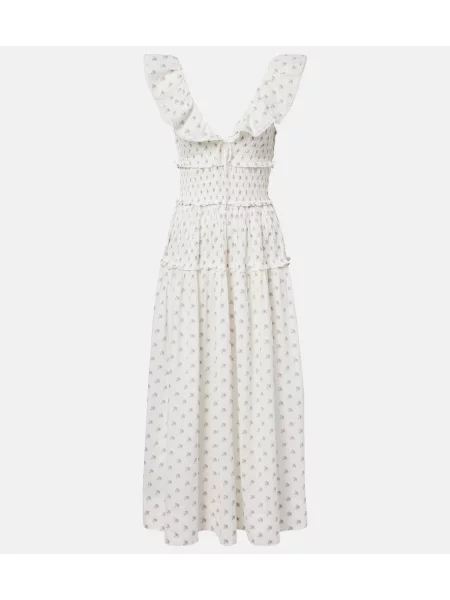 Rochie midi Dôen cu model floral din dantelă