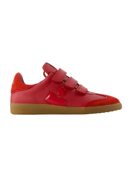 Sneakersy Isabel Marant skórzane czerwone