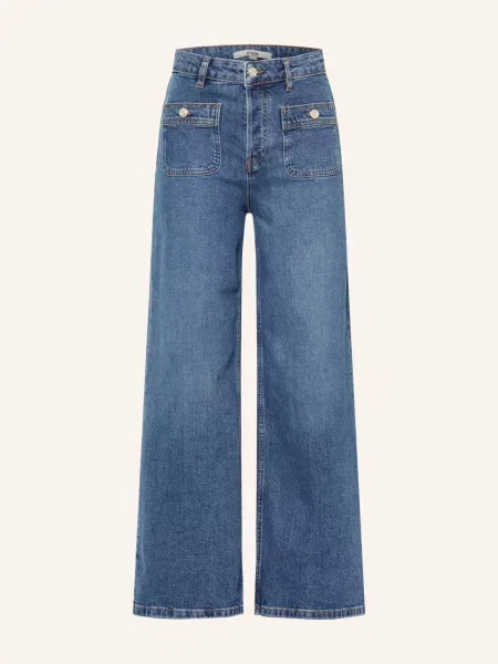 Maje Jeansy Wide Leg blau niebieskie