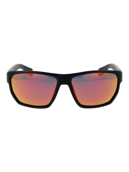 Okulary przeciwsłoneczne Polaroid PLD matte black orange/red multilayer polarized czarne