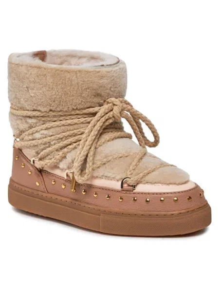 Кожаные дутики Inuikii бежевые