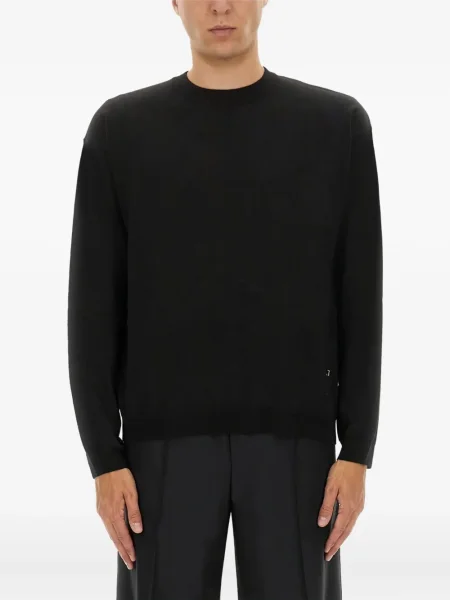 Pulover Moschino cu broderie negru