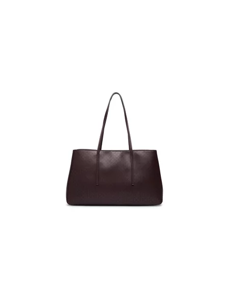 Calvin Klein Táska Emblem Aop Medium Work Tote Bordó