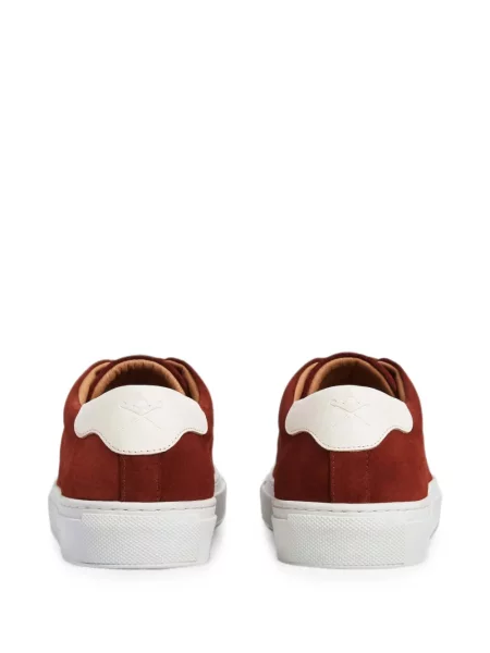 Fűzős csipkés sneaker Hackett London barna