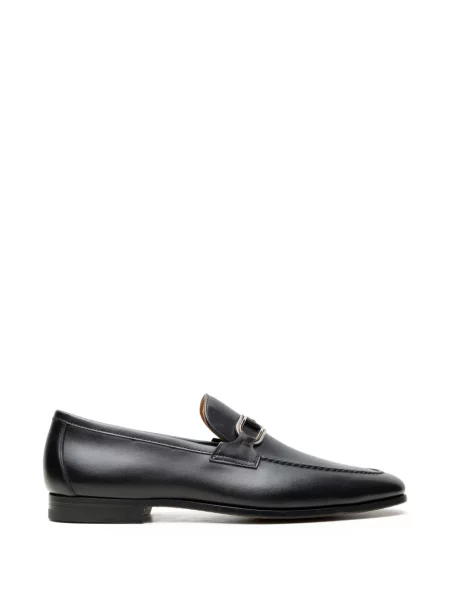 Pantofi loafer Magnanni din piele cu bretele negru