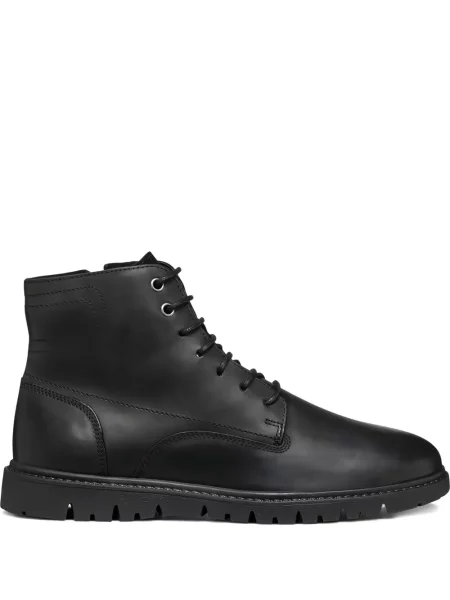 Botine Geox cu șireturi din dantelă negru