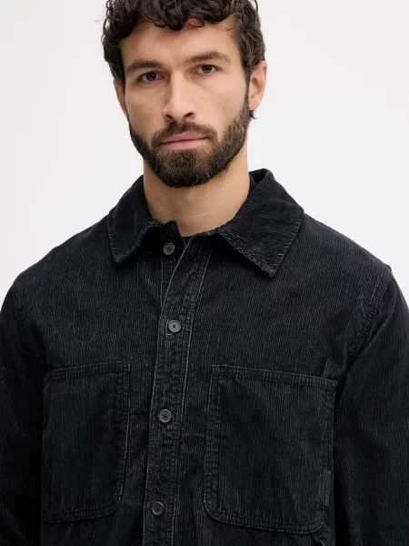 Вельветова сорочка Armani Exchange regular класичний комір синій
