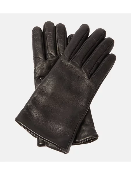 Mănuși Saint Laurent din piele negru