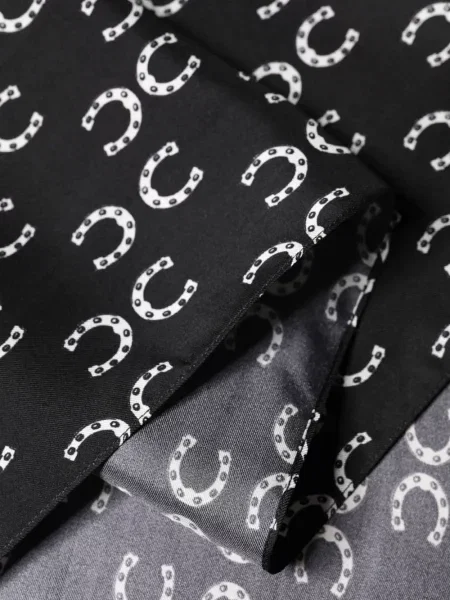 Fular Dolce & Gabbana de mătase cu imagine negru