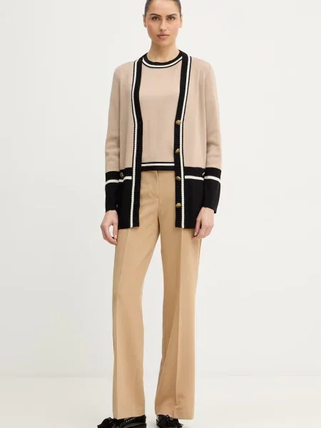 Luisa Spagnoli t-shirt wełniany Mielina beżowa