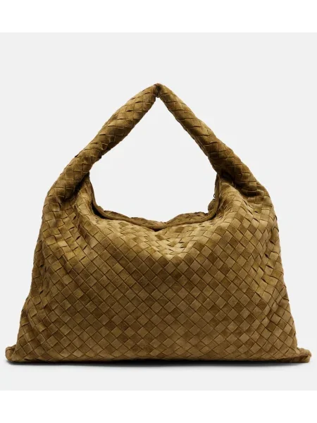 Torbica Bottega Veneta iz semiša rjava