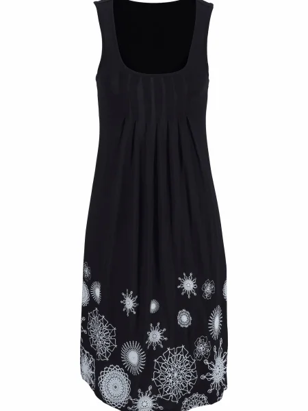 BEACH TIME Rochie de vară negru alb