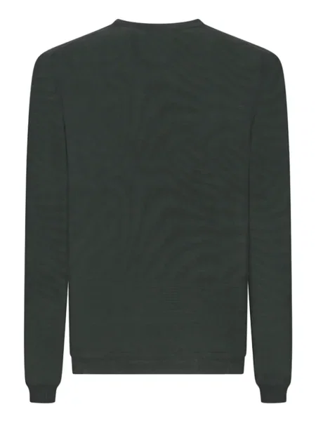 Pulover Goes Botanical cu decolteu rotund lung verde