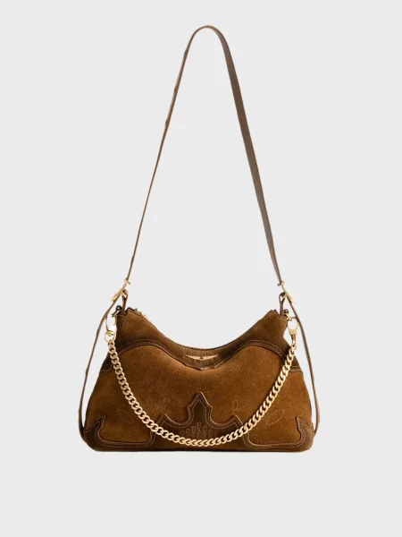 Замшева сумка Zadig&voltaire коричнева