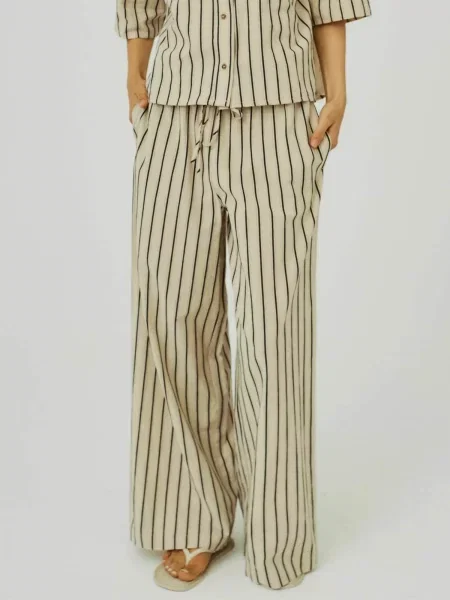 NORR Pantaloni Arka bej negru